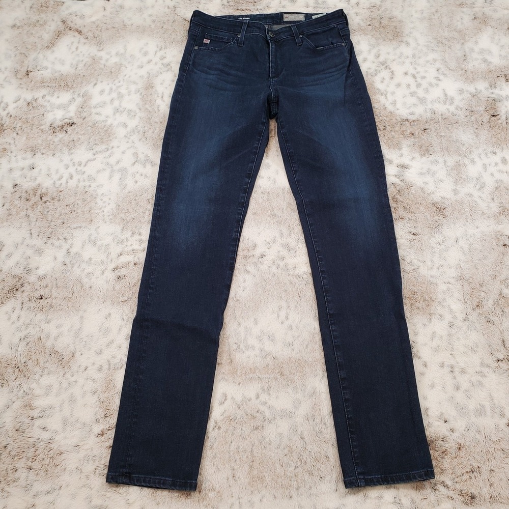 AG Adriano Goldschmied The Prima Cigarette Leg Size 27R Dark‎ Wash Mid Rise
